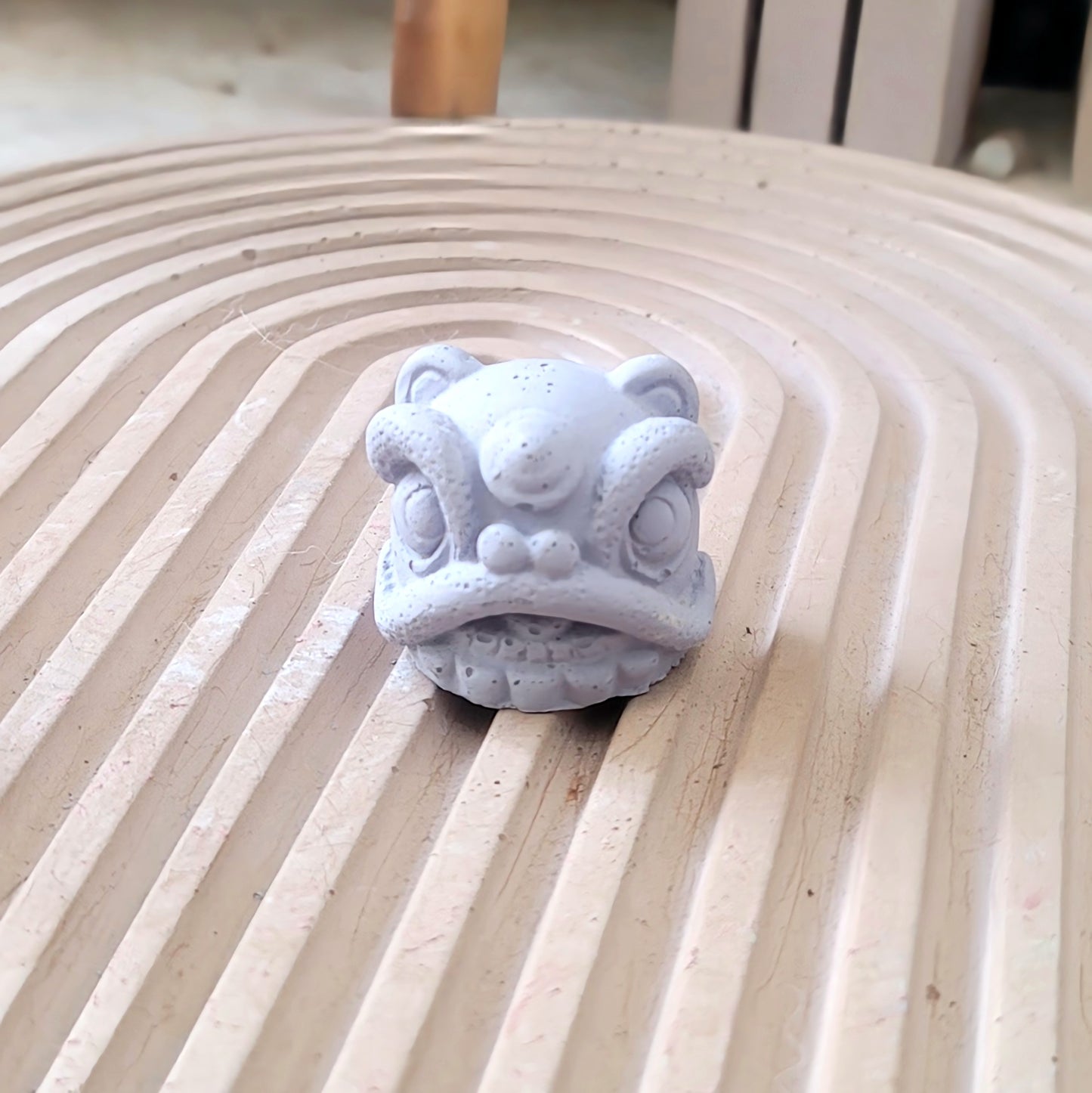 Lion Dance Concrete Head – Symbol of Prosperity and Protection