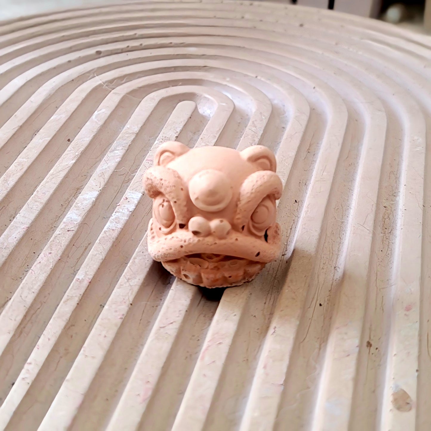 Lion Dance Concrete Head – Symbol of Prosperity and Protection