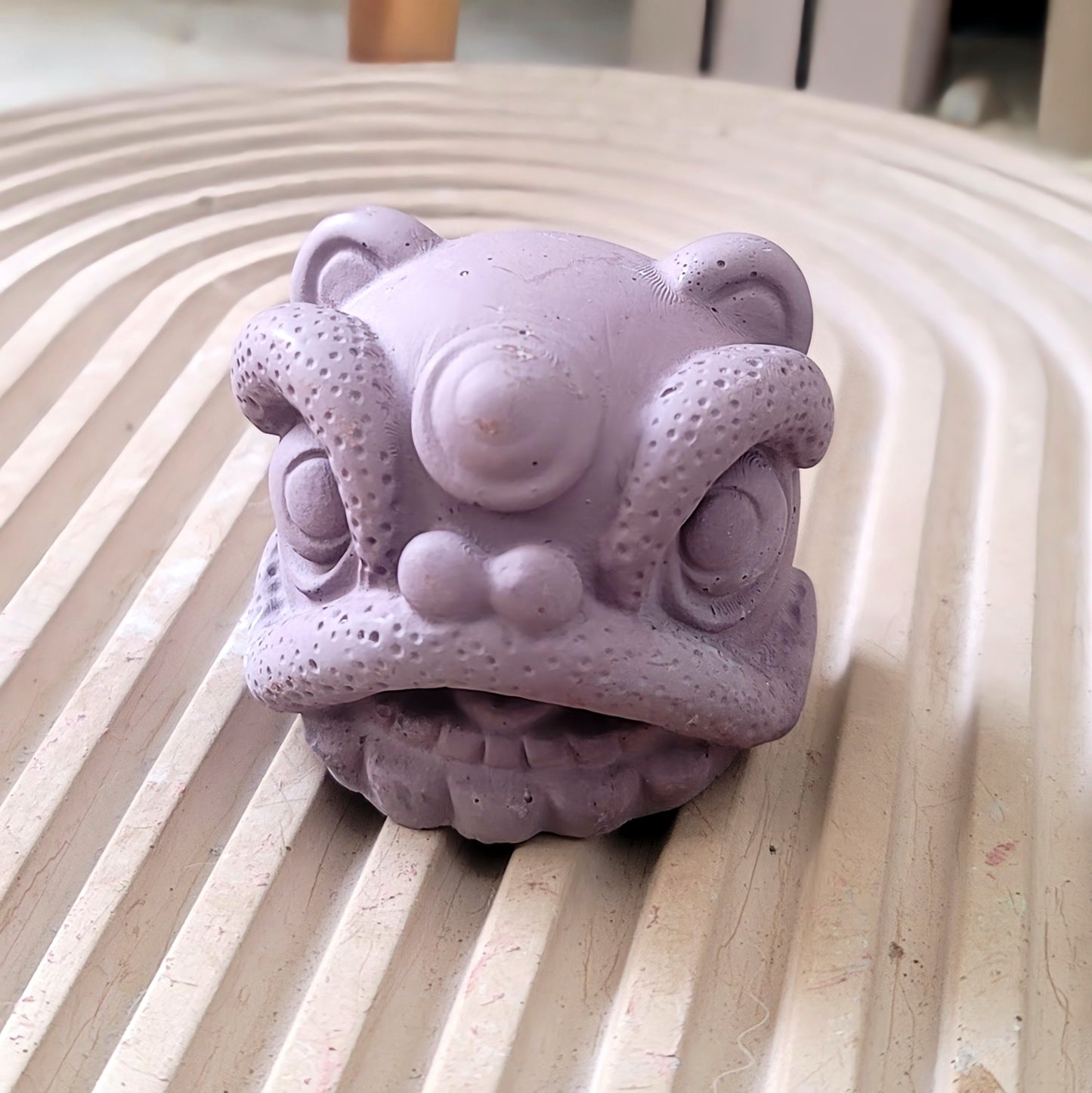 Lion Dance Concrete Head – Symbol of Prosperity and Protection