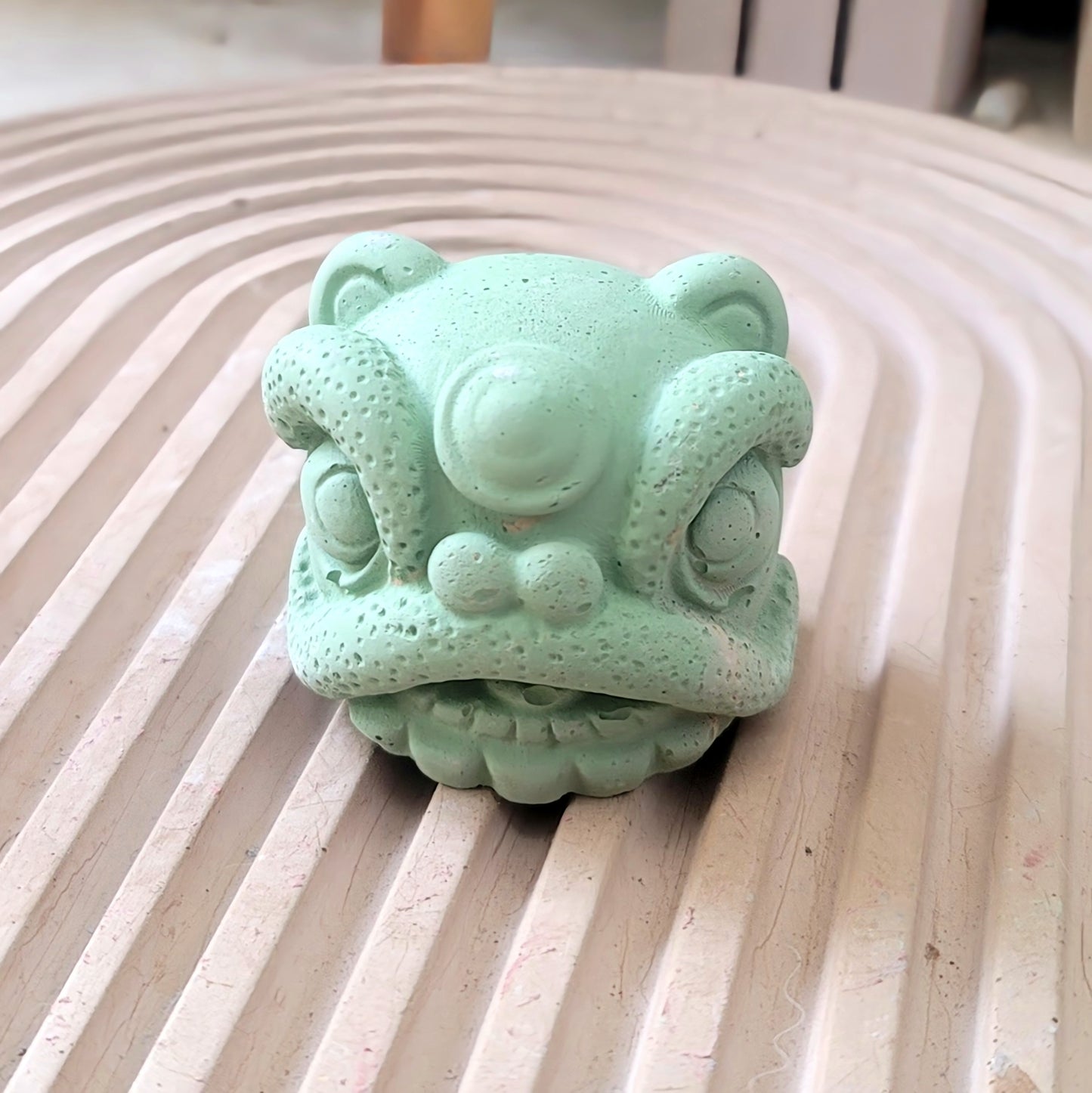 Lion Dance Concrete Head – Symbol of Prosperity and Protection
