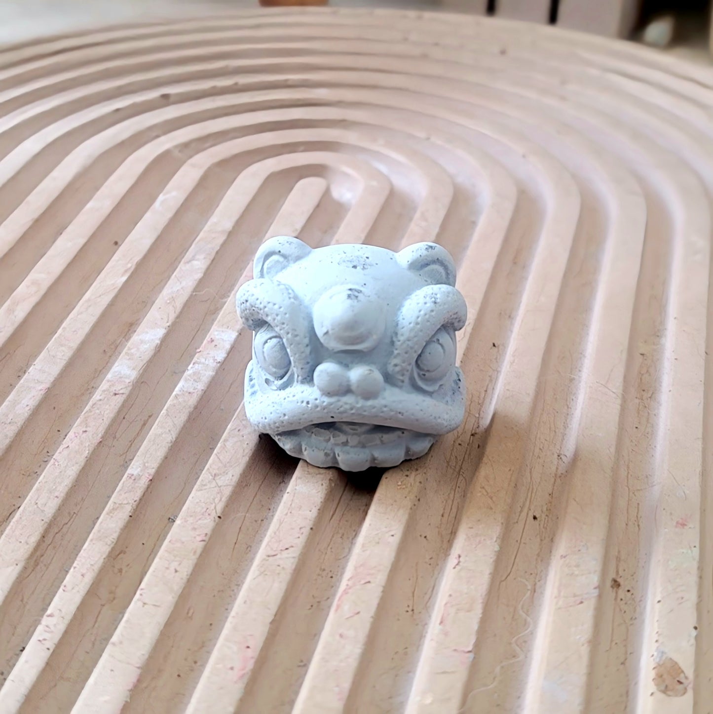 Lion Dance Concrete Head – Symbol of Prosperity and Protection