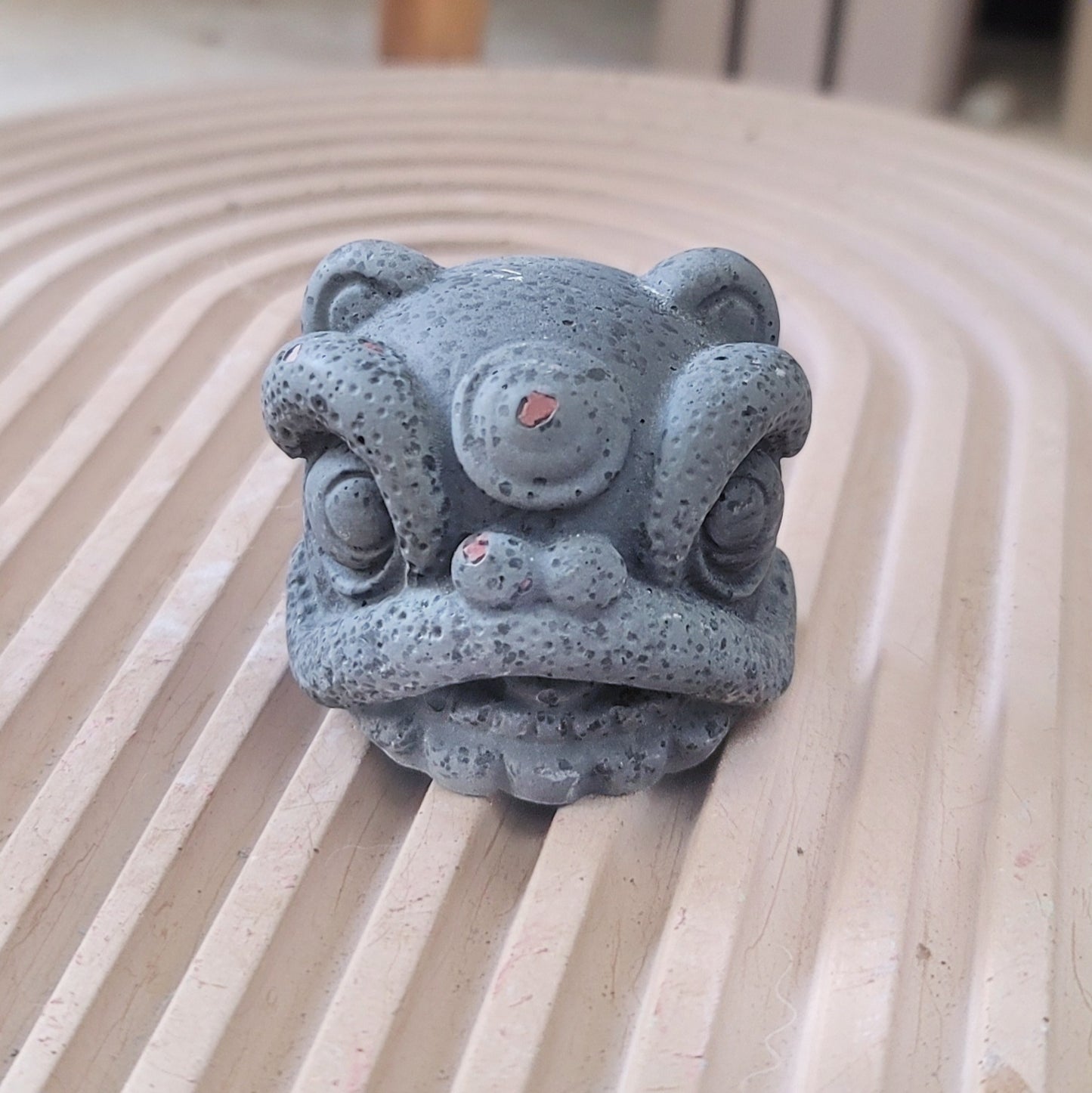 Lion Dance Concrete Head – Symbol of Prosperity and Protection