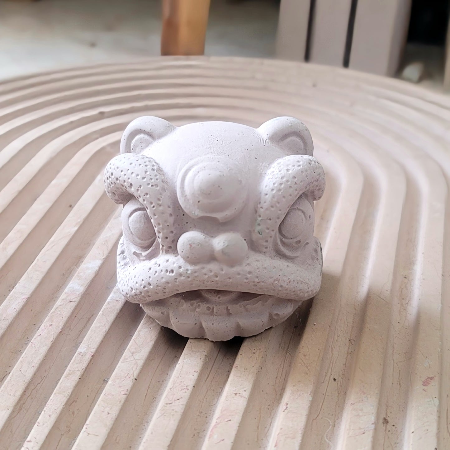 Lion Dance Concrete Head – Symbol of Prosperity and Protection
