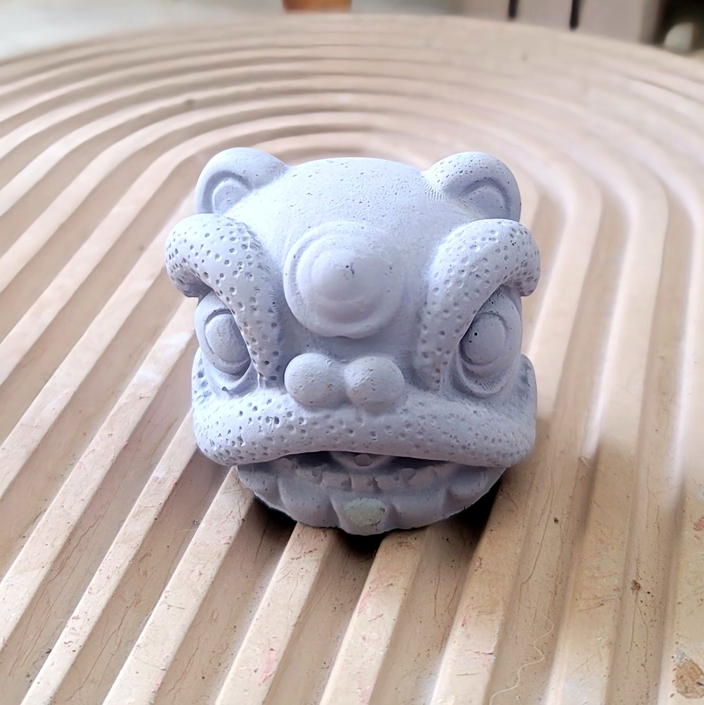 Lion Dance Concrete Head – Symbol of Prosperity and Protection