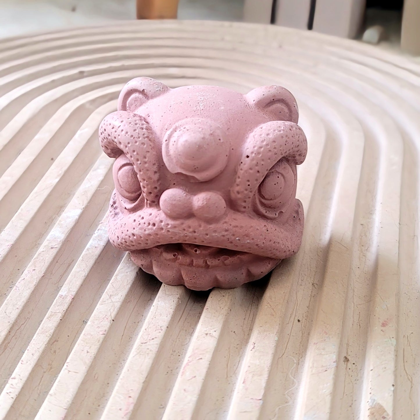 Lion Dance Concrete Head – Symbol of Prosperity and Protection