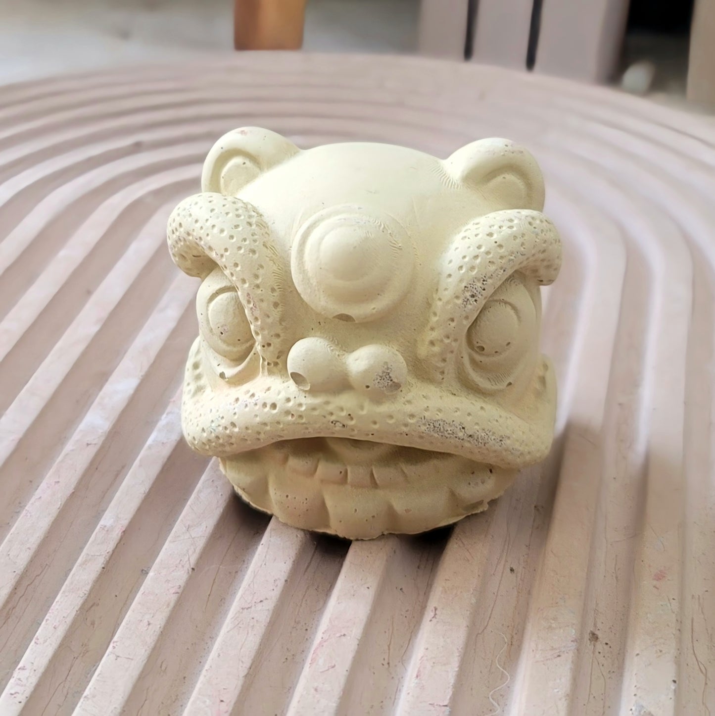 Lion Dance Concrete Head – Symbol of Prosperity and Protection