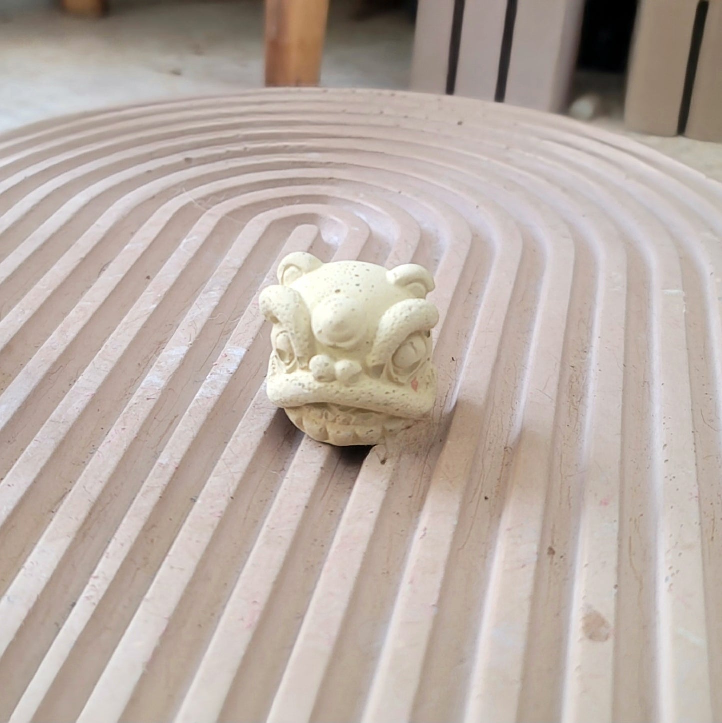 Lion Dance Concrete Head – Symbol of Prosperity and Protection