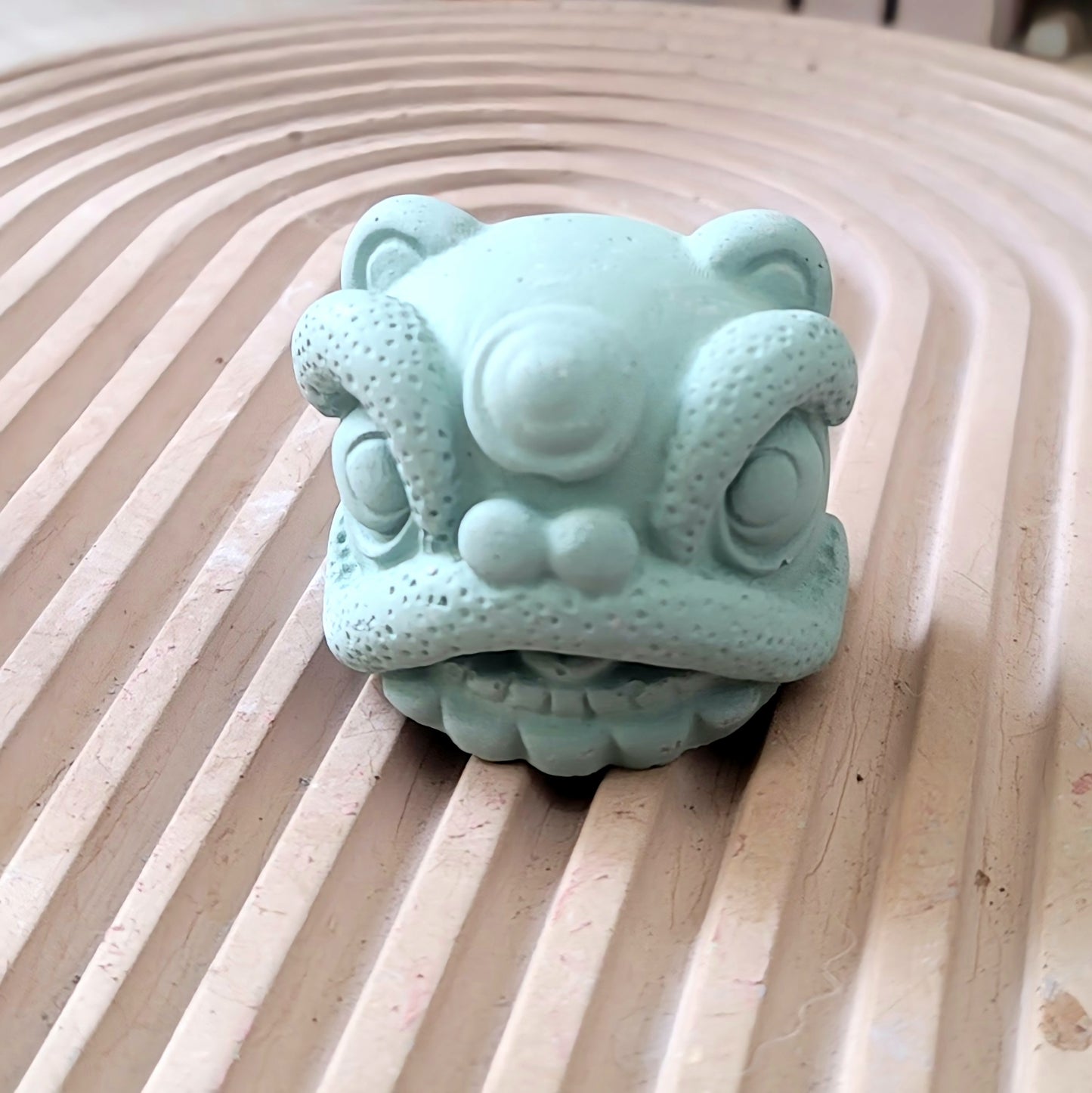 Lion Dance Concrete Head – Symbol of Prosperity and Protection