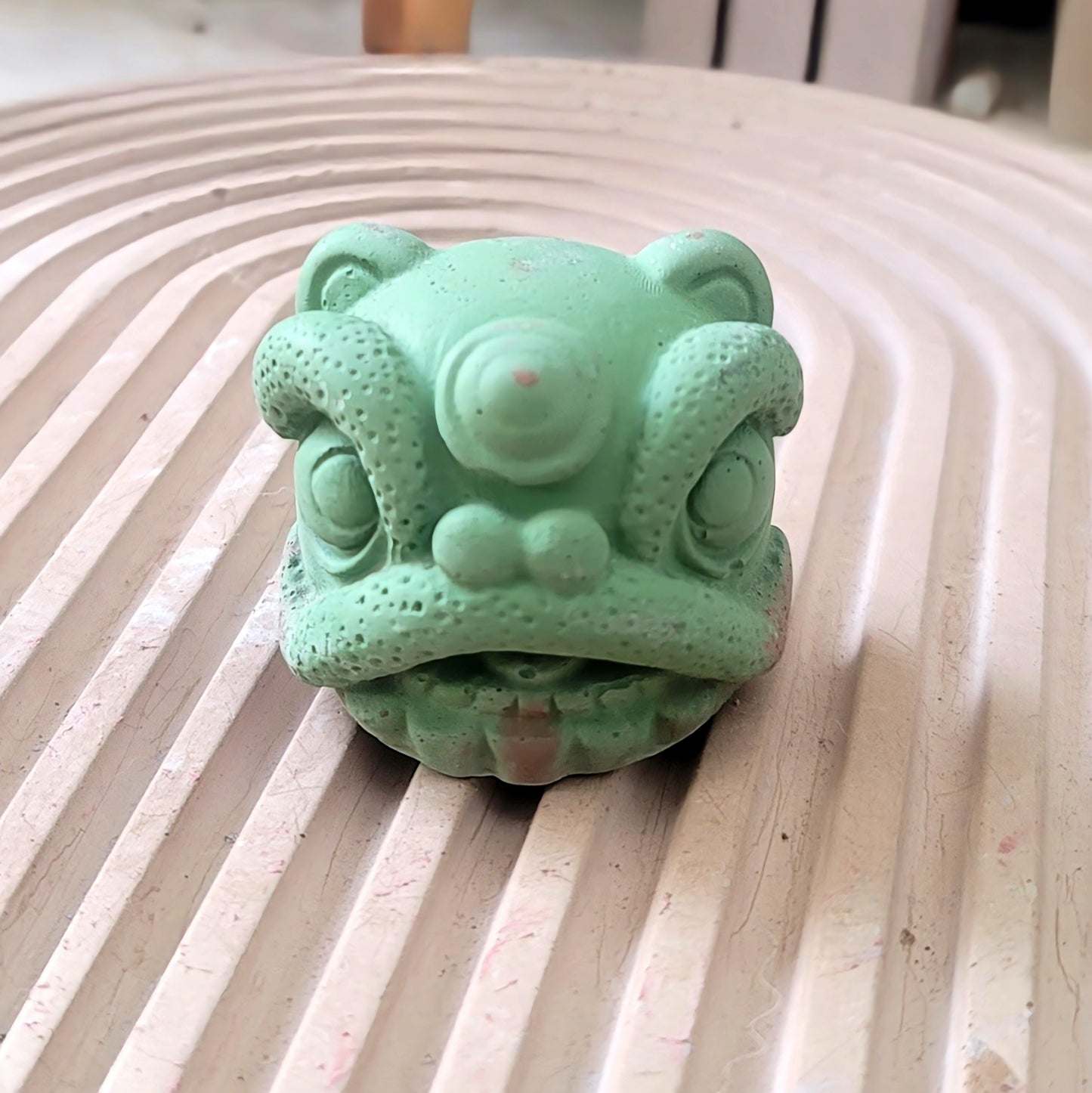 Lion Dance Concrete Head – Symbol of Prosperity and Protection