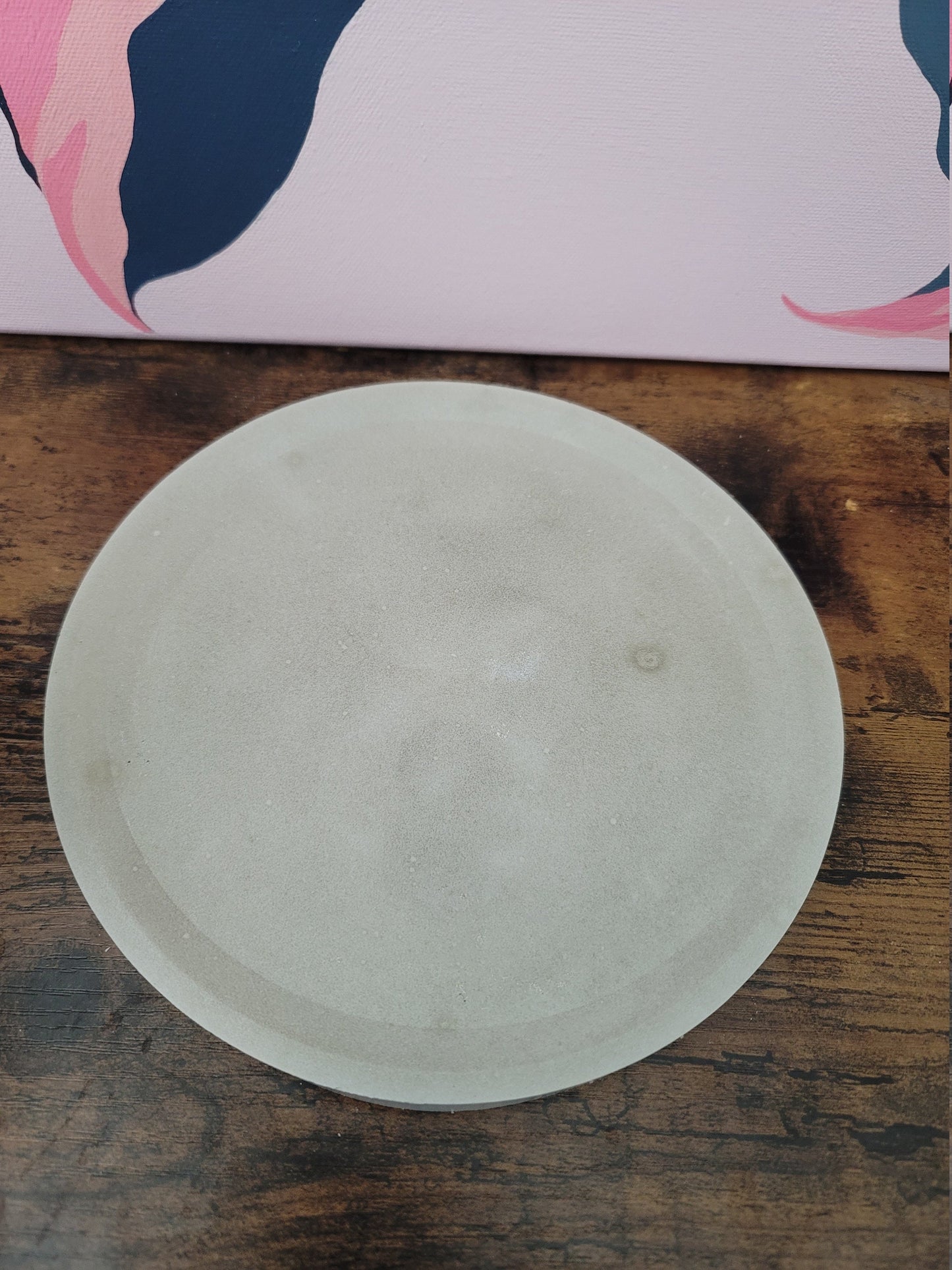 Medium 6in Concrete Planter with Tray | Simple Pot | Medium pot | Planter with Drainage Hole | Round Flower pot | Cement Plant Pot |Cute pot