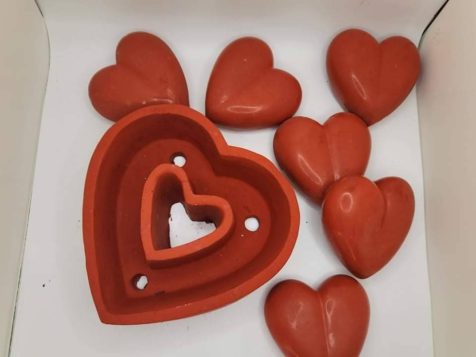 Heart-Shaped Cement Planter