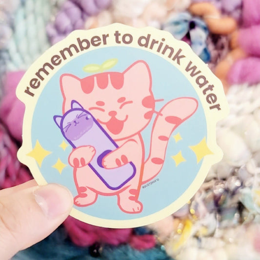 Remember to Drink Water Matte Sticker