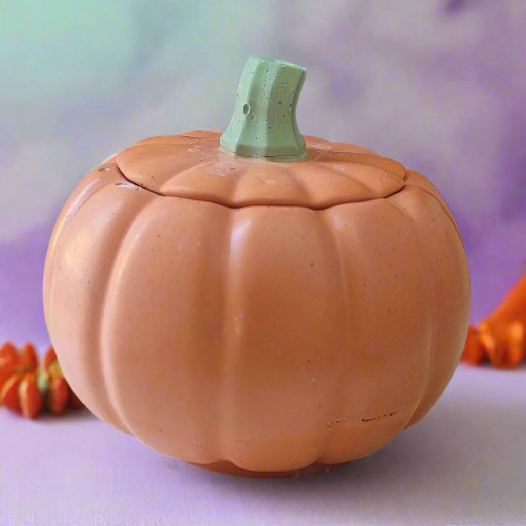 Cement Pumpkin Trinket Holder