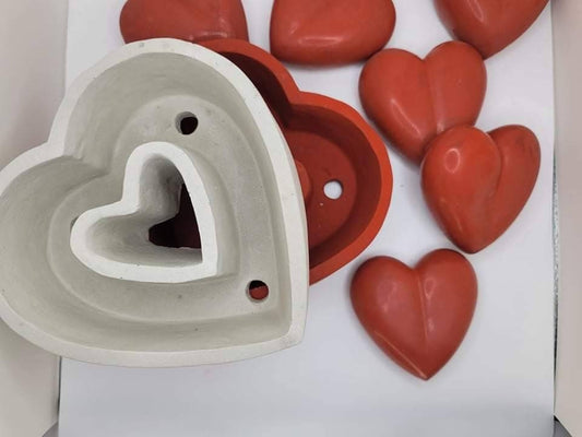 Heart-Shaped Cement Planter